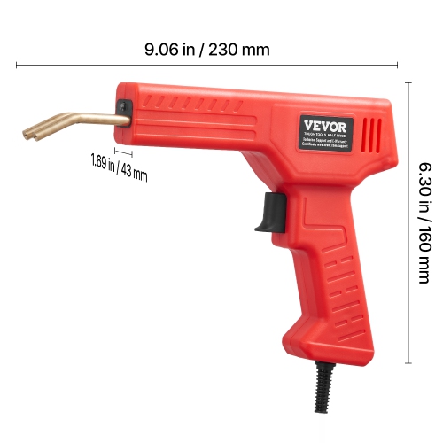 VEVOR 100W Plastic Welder, with 800PCS Hot Staples, Professional Hot Staple Welding Gun, Plastic Car Bumper Repair Kit with LED Light for Kayak,