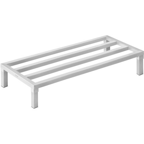 VEVOR 48" x 20" Aluminum Dunnage Rack, Commercial Food Floor Rack, 8" Off the Floor, 1800 lbs Capacity All-Welded Storage Rack, for Storage in