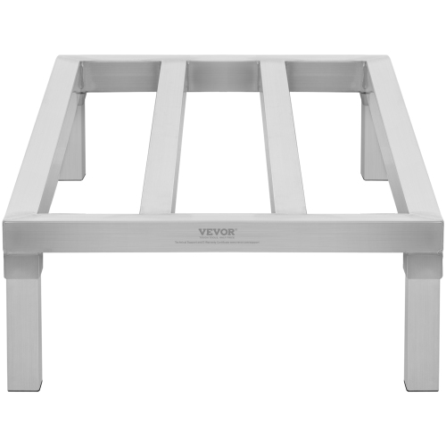 VEVOR 48" x 20" Aluminum Dunnage Rack, Commercial Food Floor Rack, 8" Off the Floor, 1800 lbs Capacity All-Welded Storage Rack, for Storage in