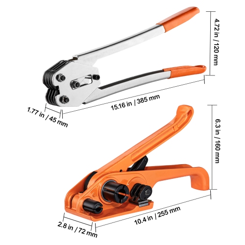 VEVOR 3280ft L Banding Strapping Kit with Strapping Tensioner Tool, Banding Sealer Tool, PP Band, 1000 Metal Seals, Pallet Packaging Strapping
