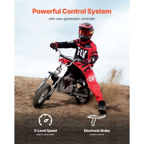 VEVOR 500W Electric Brushless DC Motor Kit - 36V 3000rpm Motor with Upgraded Speed Controller, Throttle Grip Kit for Go Karts E-Bike Motorcycle