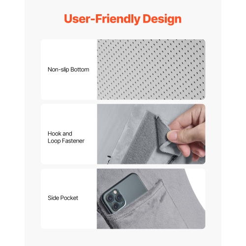 VEVOR 4 Pcs Wedge Pillow for Sleeping, Adjustable Orthopedic Bed Wedge Set, Support Leg Neck Shoulder, Post Surgery Pillow for Back Pain, Acid