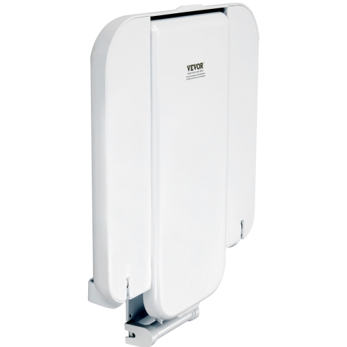VEVOR 15.7'' x 16.7'' Folding ABS Shower Seat, Wall Mounted Fold Up Shower Bench with 440 lbs Load Capacity, Space Saving Fold Down Shower Chair for
