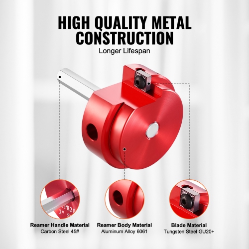 VEVOR PVC Pipe Reamer Kit, Aluminum Alloy, PVC Pipe Fitting Reamer Plumbing Tools Kit, Socket Saver for SCH 40 Pipe, Contains 1/2'',3/4",