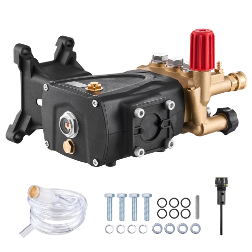 VEVOR 4000 PSI, 4.0GPM, Pressure Washer Pump,1" Shaft Horizontal Triplex Plunger,Replacement Power Washer Pumps Kit with Hardware,Compatible with