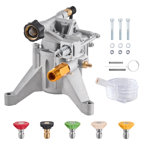 VEVOR 3300 PSI, 3.0GPM,Pressure Washer Pump, 7/8" Shaft Vertical, Replacement Power Washer Pumps Kit with 5 Nozzles, Hardware and Siphon Tube,