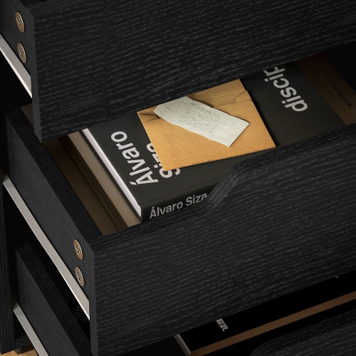 HOMCOM 3 Drawer File Cabinet, Mobile Vertical Filing Cabinet with Wheels, Printer Stand with Storage for Home Office, Black