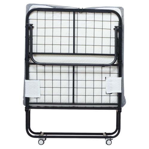 VEVOR 31 in x 75 in Rollaway Bed, Folding Bed with 5 in Mattress, Twin Size Foldable Bed with Sturdy Metal Frame & Memory Foam Mattress, Portable