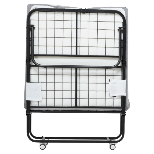 VEVOR 31 in x 75 in Rollaway Bed, Folding Bed with 4 in Mattress, Twin Size Foldable Bed with Sturdy Metal Frame & Memory Foam Mattress, Portable