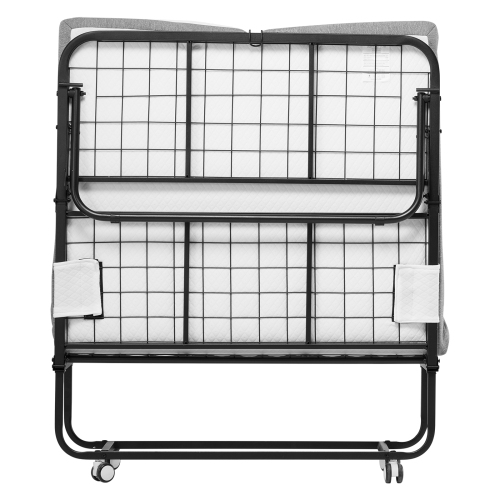 VEVOR 38 in x 75 in Rollaway Bed, Folding Bed with 5 in Mattress, Twin Size Foldable Bed with Sturdy Metal Frame & Memory Foam Mattress, Portable