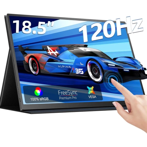 UPERFECT  18.5" 1080P Touchscreen Portable Monitor - 120Hz 1Ms, Freesync HDr, 400Nits Ips - 100% Srgb, Vesa & Smart Case - Second Screen For
