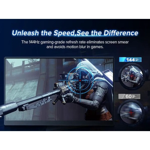 UPERFECT 17.3-Inch UPERFECT 2K 144Hz Portable Monitor High-Resolution HDR IPS Gaming Display with VESA & Dual Speakers