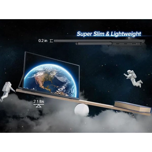 UPERFECT 17.3-Inch UPERFECT 2K 144Hz Portable Monitor High-Resolution HDR IPS Gaming Display with VESA & Dual Speakers