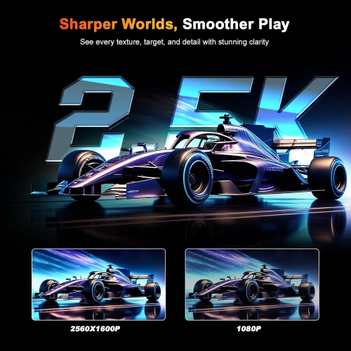 UPERFECT 2.5K 240Hz Portable Gaming Monitor, 16" 2560x1600 QHD 100% DCI-P3 400 Nits Portable Monitor for Laptop w/Stand & VESA, Adaptive Sync HDMI