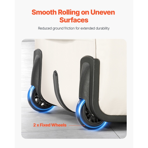 VEVOR Rolling Laptop Bag, Fits Up to 15.6 Inch Laptop, Wheeled Briefcase, Roller Computer Tote Bag with 2 Fixed Wheels & Telescoping Handle, Laptop