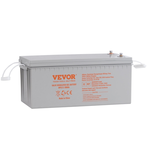 VEVOR 12V 200 AH Deep Cycle Battery, AGM Marine Rechargeable Battery, High Self-Discharge Rate 1400A Current, for RV Solar Marine Off-Grid