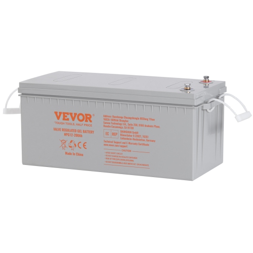 VEVOR 12V 200 AH Deep Cycle Battery, AGM Marine Rechargeable Battery, High Self-Discharge Rate 1400A Current, for RV Solar Marine Off-Grid