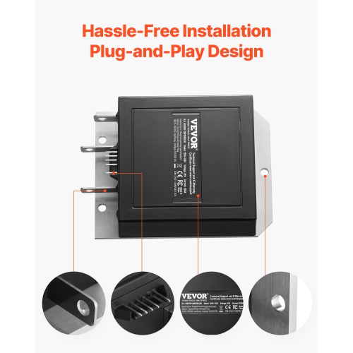 VEVOR 36V and 350A Golf Cart Speed Controller, DC Motor Controller Replacement for 1994-2019 EZGO Golf Carts, IP65 Rated Protection, Aluminum Alloy &