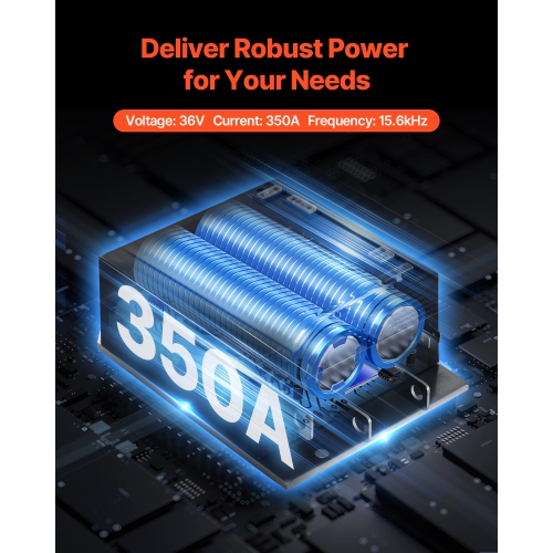 VEVOR 36V 350A Golf Cart Speed Controller, DC Motor Controller Replacement for 2000-2009 EZGO TXT Golf Carts, IP65 Rated Protection, Aluminum Alloy &