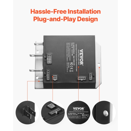 VEVOR 36V 350A Golf Cart Speed Controller, DC Motor Controller Replacement for 2000-2009 EZGO TXT Golf Carts, IP65 Rated Protection, Aluminum Alloy &