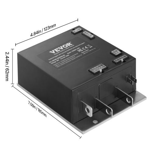 VEVOR 36V 350A Golf Cart Speed Controller, DC Motor Controller Replacement for 2000-2009 EZGO TXT Golf Carts, IP65 Rated Protection, Aluminum Alloy &