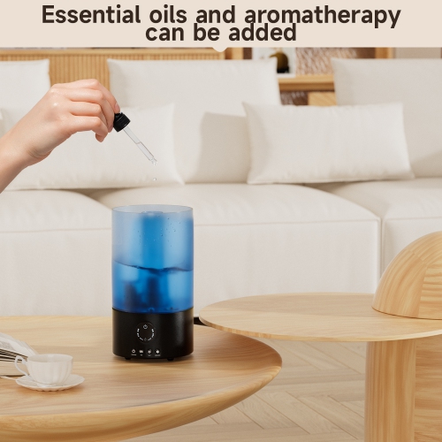 Humidificateur ultrasonique à brume froide de 3,2&nbsp;L pour chambre à coucher, chambre de bébé et plantes – Silencieux, buse à 360°, lumière
