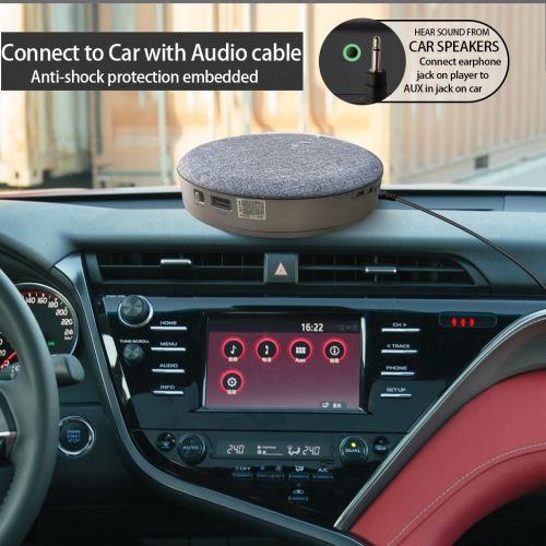 Le lecteur DVD/CD portatif prend en charge la lecture Bluetooth et USB, idéal pour l'apprentissage et le divertissement, le lecteur CD gris