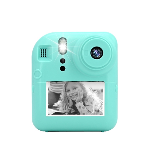 Children's Polaroid 9600W high-definition photo taking thermal sensitive printing camera, 4k printing, 16X magnification - Watermelon green+ 32G