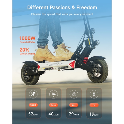 Circooter met à niveau la trottinette électrique tout-terrain Landturbo Pro - Étain argenté