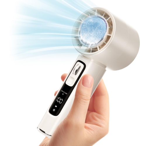 Portable Handheld Fan with Cooling Plate, Mini Personal Fan, 4000mAh Battery, LCD Display for Travel, Office, Outdoor Use