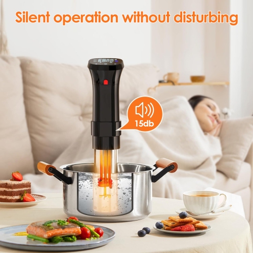 Sous Vide Cooking Machine, 1100W Smart Digital Display Food Molecular Cooker for Steak and More