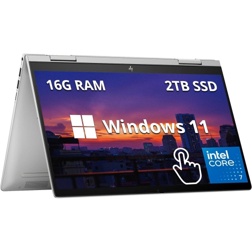 Open Box - HP Envy x360 2-in-1 14" FHD Touchscreen Laptop, Intel 7 150U, 2TB PCIe SSD, 16GB RAM, Backlit Keyboard, Fingerprint Reader, Webcam, Wi-Fi