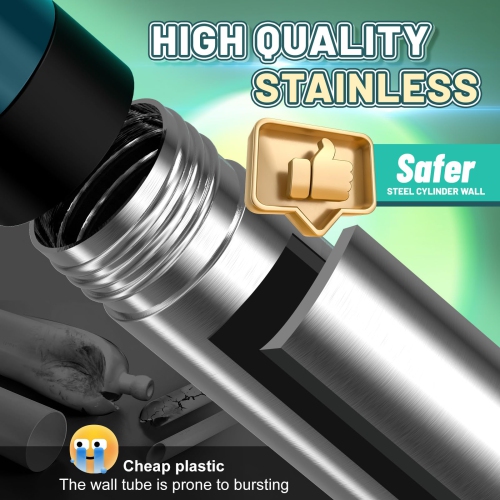 High-Pressure Toilet Dredger, Multi-Function Drain Pipe Cleaner with 4 Replacement Heads and Foot Pad for Sink and Toilet