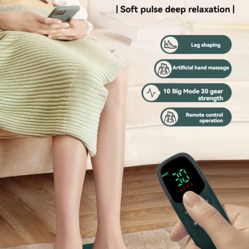 EMS Foot Massager Mat with Remote - Shiatsu Deep Kneading, 10 Modes & 32 Intensity Levels, Rechargeable, Portable for Feet, Legs, Arms - Relieves