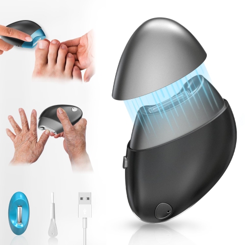 Electric Nail Clipper,Toe Nail Clippers with Nail Scraps Storage,2 Speeds Rechargeable Electric Nail File for Thick Toenails Adult Seniors