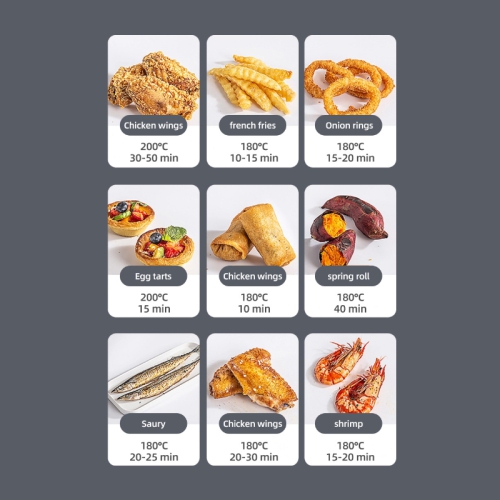 Home use 7L large capacity air fryer | 900W fast heating + digital touch screen | 7 one-touch cooking modes | Healthy, oil-free and low-fat