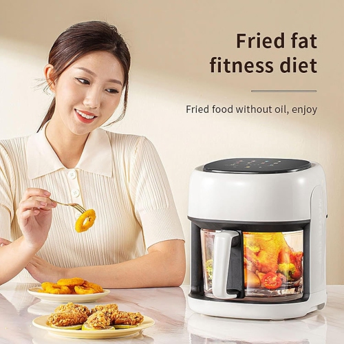 1350W high-power air fryer 4.5L home use oil-free healthy frying multifunctional electric fryer - yellow