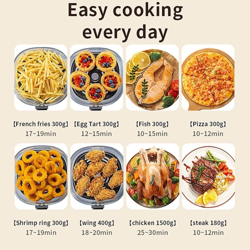 1350W high-power air fryer 4.5L home use oil-free healthy frying multifunctional electric fryer - yellow