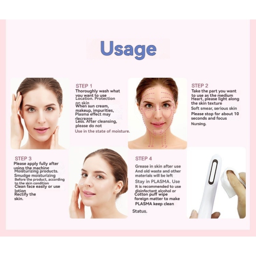 Plasma skin repair beauty instrument - whitening and ozone acne removal instrument, sensitive skin care, remove mites and acne, USB charging, improve