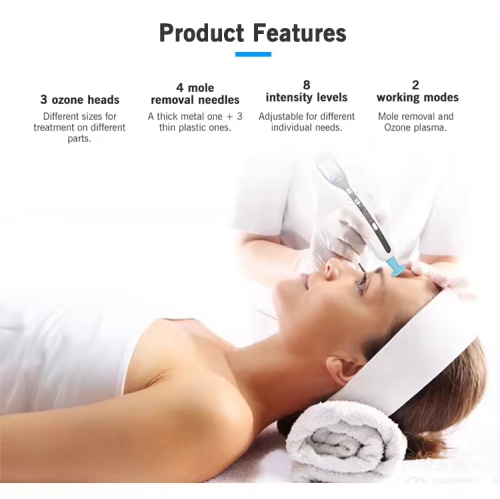 2 in 1 Rechargeable Laser Plasma Pen - Anti-Aging and Mole Removal, 8 Energy Levels, Skin Tightening and Wrinkle Reduction, LED Display, Portable