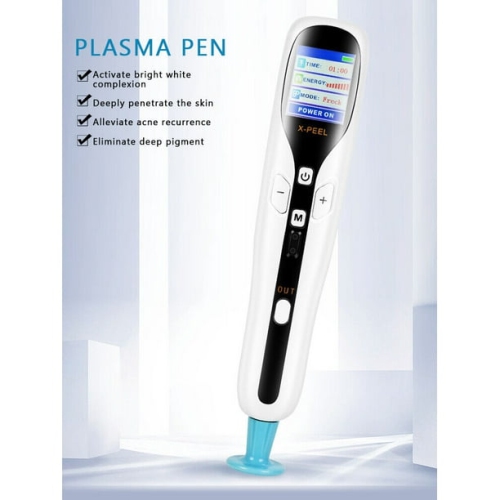 2 in 1 Rechargeable Laser Plasma Pen - Anti-Aging and Mole Removal, 8 Energy Levels, Skin Tightening and Wrinkle Reduction, LED Display, Portable