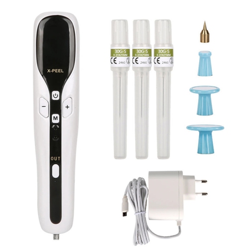 2 in 1 Rechargeable Laser Plasma Pen - Anti-Aging and Mole Removal, 8 Energy Levels, Skin Tightening and Wrinkle Reduction, LED Display, Portable