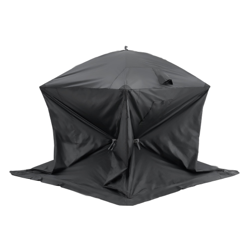 VEVOR 90"x90" Portable Ice Shelter, 3-4 Person Pop-Up Ice Fishing Tent, 43 Square Feet Fishable Area, Ice Shanty for Winter Fishing, Waterproof