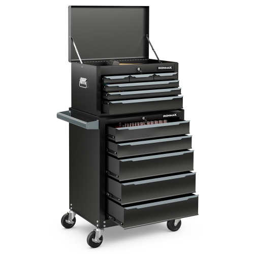 Gymax Rolling Steel Tool Chest 5-Drawer Tool Storage Cabinet w/ Hanging Holes