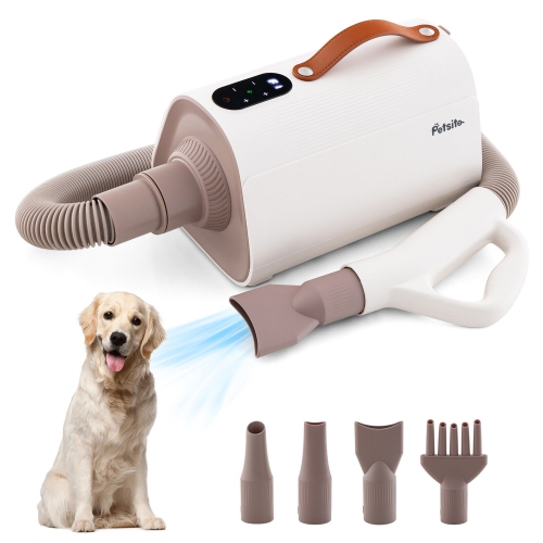Gymax Dog Dryer Pet Hair Blower w/Negative Ion Function LED Screen Temperature Control