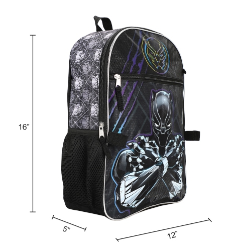 Marvel Comics Black Panther 5-Piece Backpack Set