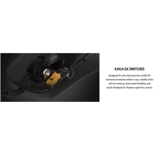 End Game Gear OP1 8K v2 Wired Optical Gaming Mouse - Lightweight 49.5g, 30000 DPI, Black