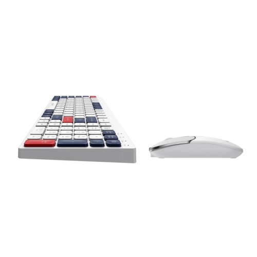 Havit KB830WB Dual-Mode Wireless 2.4Ghz + Bluetooth V5.1 keyboard and Mouse Combo Set_White
