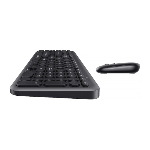Clavier et souris sans fil pleine grandeur KB254GCM sans fil 2,4&nbsp;GHz de Havit avec clavier et souris rétro_Noir