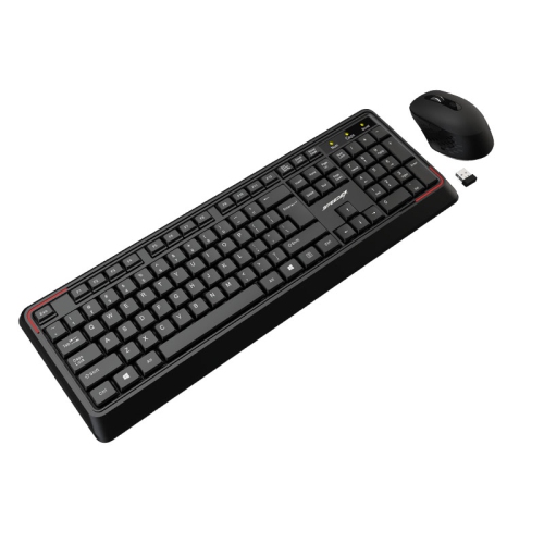 Ensemble clavier et souris sans fil 2,4 GHz KB3090CM de Speedex pour ordinateur de bureau_Noir
